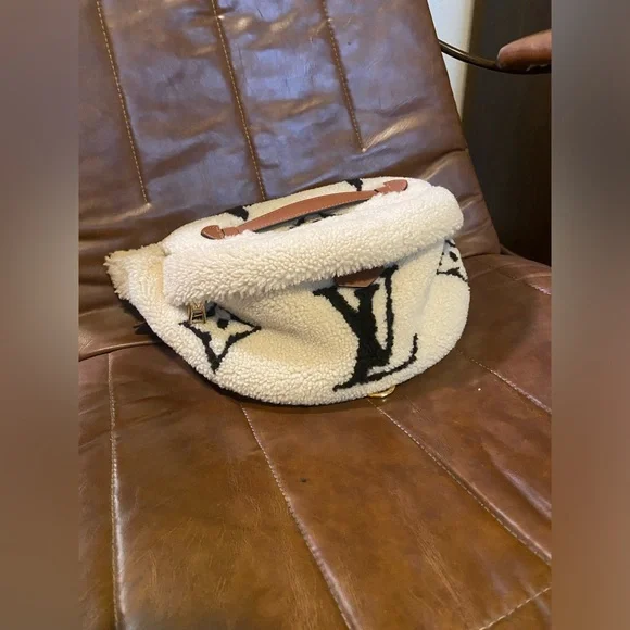 Louis Vuitton 2019 Monogram Giant Teddy Fleece Bumbag - Picture 1 of 16